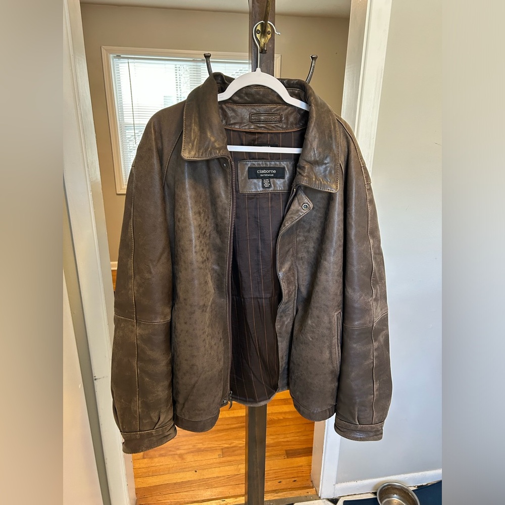 Claiborne Vintage Leather Jacket Brown